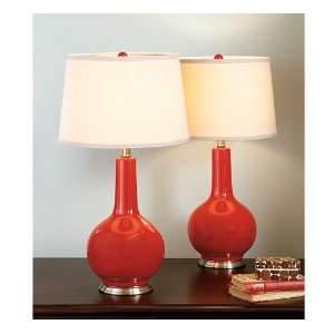  Set of Two Ceramic Table Lamps (BROWN): Home Improvement