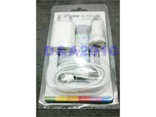 USB data Cable +Car+ EU Wall Charger iPhone 4G 3GS ipod  