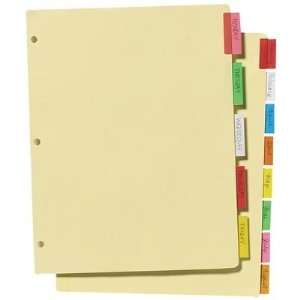   Standard Indexes 8 Sheets/Set Assorted Color Tabs: Office Products