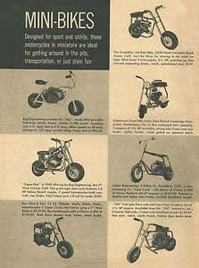 Vintage 1960 Mini Bikes of 1960 Info & Price Comparison Guide  