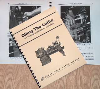 SOUTH BEND Oiling The Lathe Manual  