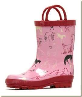  Hatley   Kids Prancing Horses Rain Boots Shoes
