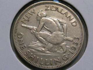 1933 Silver Shilling. New Zealand. Better Grade  