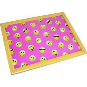  Smilies Smiley Emoticons Pink Bean Bag Cushioned Lap Tray 