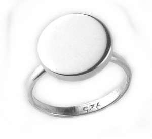 925 Sterling Silver Round Ring   FREE ENGRAVING   J223  