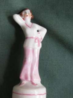 Antique German Porcelain Vanity Figurine Clothing Brush  