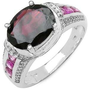    2.80 ct. t.w. Garnet and Ruby Ring in Sterling Silver Jewelry
