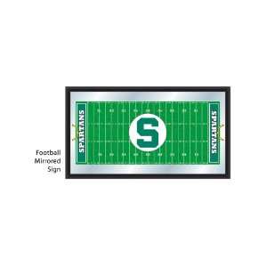   University Spartans NCAA Football Mirrored Sign: Sports & Outdoors