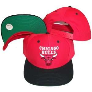   Red/Black Two Tone Snapback Adjustable Plastic Snap Back Hat / Cap