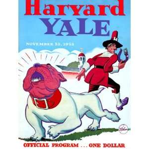  Historic Game Day Program Cover Art   HARVARD (H) VS YALE 