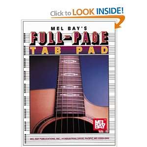  Mel Bay Full Page Tab Pad (9780786632251) Mel Bay Books
