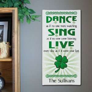  Dance Sing Live Personalized Wall Canvas: Home & Kitchen