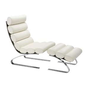  Unico Chaise Lounge in White: Home & Kitchen