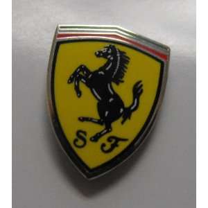  NEW Official Ferrari Shield Lapel Pin 1.5 in X 1.5 in 