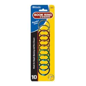  BAZIC 1 Assorted Color Metal Book Rings(10/Pack), Case 