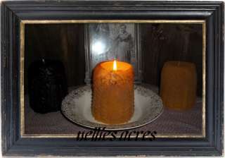EXTREME PRIM GRUBBY BEESWAX PILLAR CANDLE. WILLOWCROW  