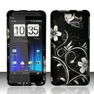For HTC Evo Design 4G Kingdom (Sprint) White Flowers Hard Cover Design 