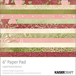 English Rose 6x6 inch Paper Pad  