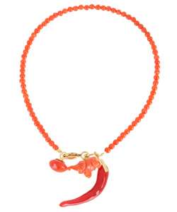 18 kt. Gold & Coral Elephant Charm Bracelet (Italy)  Overstock
