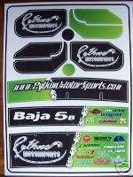 Wing decals wraps GREEN hpi baja 5b ss 5bss NEW  