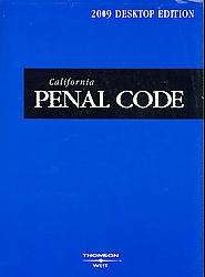 California Penal Code 2009 (Paperback)  Overstock