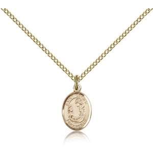 Gold Filled St. Saint Cecilia Medal Pendant 1/2 x 1/4 Inches 9016GF 