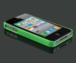   Back Cover Case Skin With CHROME FOR Apple iPhone 4S 4 4G Green  