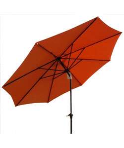 Orange Crank and Tilt 10 foot Outdoor Umbrella  
