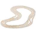 DaVonna White Freshwater Pearl 100 inch Endless Necklace (7 7.5 mm)