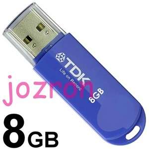 TDK Trans It Mini 8GB 8G USB Flash Pen Drive Disk Blue  