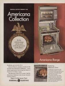 1969 GE General Electric Americana Range Oven Ad  