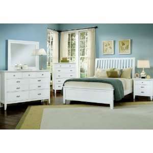   Collection Slat Bedroom Set in Snow White BB9SETB