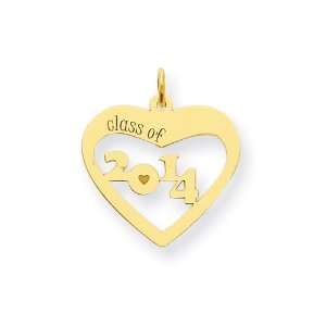  14k Gold Class of 2014 Heart Cut Out Jewelry