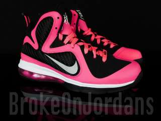 Nike Lebron 9 IX LASER PINK METALLIC SILVER BLACK size 6y 7y GS Youth 
