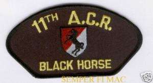 11TH ARMORED CAVALRY REGIMENT BLACK HORSE US ARMY PATCH  