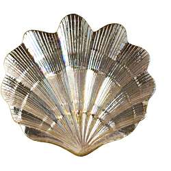   Clam Pearl/Silver Plated Dinner Plates (Set of 4)  