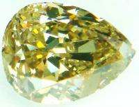 SPARKLING BRIGHT GOLDEN BROWN DIAMOND PEAR 1.04 CTS  
