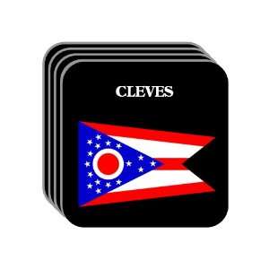  US State Flag   CLEVES, Ohio (OH) Set of 4 Mini Mousepad 