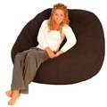 FufSack Chocolate Brown Microfiber Bean Bag Chair 