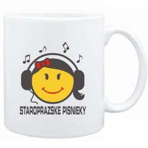  Mug White  Staroprazske Pisnieky   female smiley  Music 