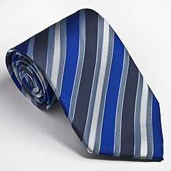 Platinum Ties Mens Blue Striped Tie  Overstock