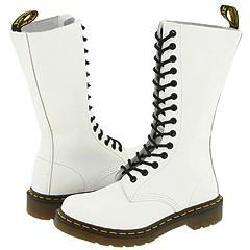 Dr. Martens 1914 W 14 Eye Boot White Smooth  Overstock