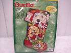 Bucilla PUPPIES FOR Christmas stocking Needlepoint Kit 1999 # 60770