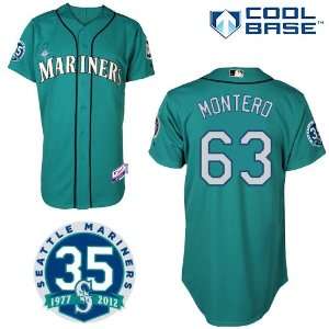 Seattle Mariners Authentic Jesus Montero Alternate Cool Base Jersey w 