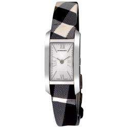 Burberry Womens White Face Check Strap Watch  