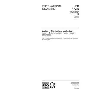  ISO 172292002, Leather   Physical and mechanical tests 
