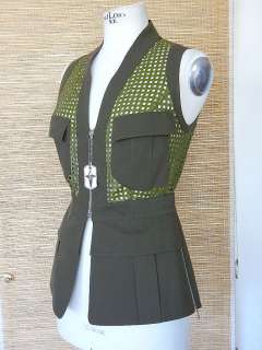 THIERRY MUGLER vintage skirt set 4 Military leather dtl  