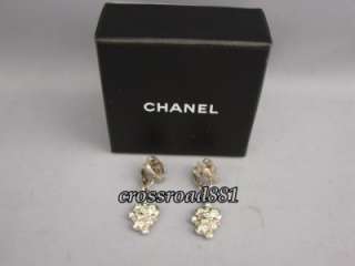 Authentic Chanel CC mark with Glass Earrings Exellent Condition  