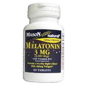  Mason MELATONIN 3MG TABLETS 60 per bottle Health 