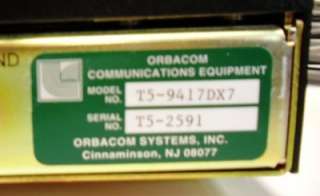 ORBACOM TDM SERIES T5 9417DX7 DISPATCH CONSOLE UNIT 150 Police Radio 